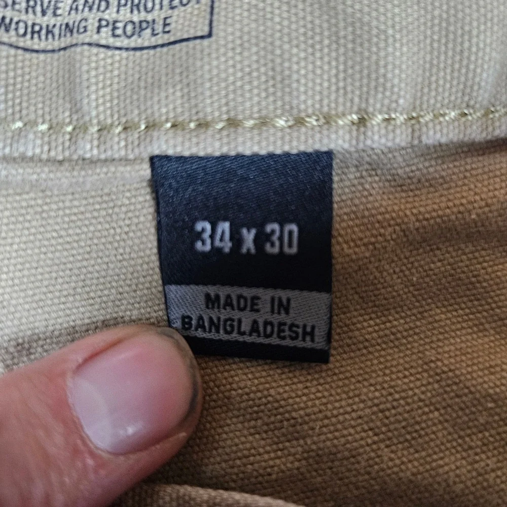 Carhartt‎ Mens Rugged Flex Relaxed Fit Canvas Work Pants Beige 34x30